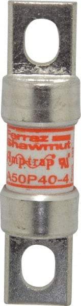 Ferraz Shawmut - 450 VDC, 500 VAC, 40 Amp, Fast-Acting Semiconductor/High Speed Fuse - Bolt-on Mount, 3-3/16" OAL, 100 at AC, 79 at DC kA Rating, 13/16" Diam - All Tool & Supply