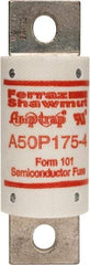 Ferraz Shawmut - 450 VDC, 500 VAC, 175 Amp, Fast-Acting Semiconductor/High Speed Fuse - Bolt-on Mount, 3-5/8" OAL, 100 at AC, 79 at DC kA Rating, 31mm Diam - All Tool & Supply