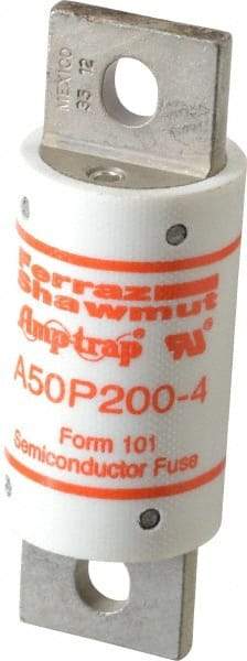 Ferraz Shawmut - 450 VDC, 500 VAC, 200 Amp, Fast-Acting Semiconductor/High Speed Fuse - Bolt-on Mount, 3-5/8" OAL, 100 at AC, 79 at DC kA Rating, 31mm Diam - All Tool & Supply