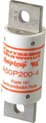 Ferraz Shawmut - 450 VDC, 500 VAC, 200 Amp, Fast-Acting Semiconductor/High Speed Fuse - Bolt-on Mount, 3-5/8" OAL, 100 at AC, 79 at DC kA Rating, 31mm Diam - All Tool & Supply