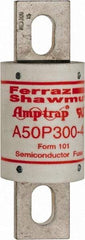 Ferraz Shawmut - 450 VDC, 500 VAC, 300 Amp, Fast-Acting Semiconductor/High Speed Fuse - Bolt-on Mount, 4-11/32" OAL, 100 at AC, 79 at DC kA Rating, 1-1/2" Diam - All Tool & Supply