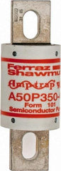 Ferraz Shawmut - 450 VDC, 500 VAC, 350 Amp, Fast-Acting Semiconductor/High Speed Fuse - Bolt-on Mount, 4-11/32" OAL, 100 at AC, 79 at DC kA Rating, 1-1/2" Diam - All Tool & Supply