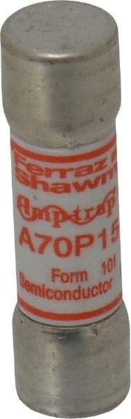 Ferraz Shawmut - 650 VDC, 700 VAC, 15 Amp, Fast-Acting Semiconductor/High Speed Fuse - Clip Mount, 50.8mm OAL, 100 at AC/DC kA Rating, 9/16" Diam - All Tool & Supply