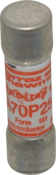 Ferraz Shawmut - 650 VDC, 700 VAC, 25 Amp, Fast-Acting Semiconductor/High Speed Fuse - Clip Mount, 50.8mm OAL, 100 at AC/DC kA Rating, 9/16" Diam - All Tool & Supply