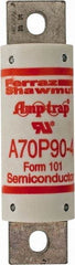 Ferraz Shawmut - 650 VDC, 700 VAC, 90 Amp, Fast-Acting Semiconductor/High Speed Fuse - Bolt-on Mount, 4-3/8" OAL, 100 at AC/DC kA Rating, 31mm Diam - All Tool & Supply