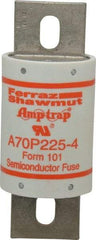 Ferraz Shawmut - 650 VDC, 700 VAC, 225 Amp, Fast-Acting Semiconductor/High Speed Fuse - Bolt-on Mount, 5-3/32" OAL, 100 at AC/DC kA Rating, 2" Diam - All Tool & Supply