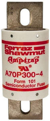 Ferraz Shawmut - 650 VDC, 700 VAC, 300 Amp, Fast-Acting Semiconductor/High Speed Fuse - Bolt-on Mount, 5-3/32" OAL, 100 at AC/DC kA Rating, 2" Diam - All Tool & Supply