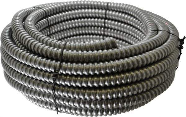 Made in USA - 1/2" Trade Size, 50' Long, Flexible Reduced Wall Flex Conduit - Aluminum, 5/8" ID - All Tool & Supply