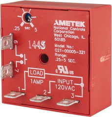 NCC - 5 Pin, Time Delay Relay - 1 at Resistive or Inductive Load Contact Amp, 120 VAC, On Board Trimpot - All Tool & Supply