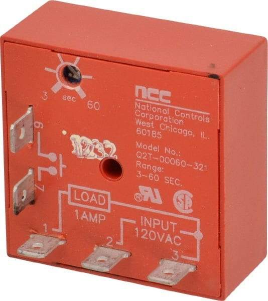 NCC - 5 Pin, Time Delay Relay - 1 at Resistive or Inductive Load Contact Amp, 120 VAC, On Board Trimpot - All Tool & Supply