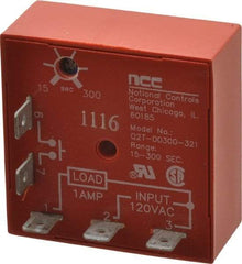 NCC - 5 Pin, Time Delay Relay - 1 at Resistive or Inductive Load Contact Amp, 120 VAC, On Board Trimpot - All Tool & Supply