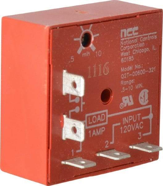 NCC - 5 Pin, Time Delay Relay - 1 at Resistive or Inductive Load Contact Amp, 120 VAC, On Board Trimpot - All Tool & Supply