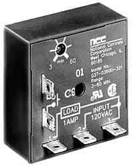 NCC - 5 Pin, Time Delay Relay - 1 at Resistive or Inductive Load Contact Amp, 120 VAC, On Board Trimpot - All Tool & Supply