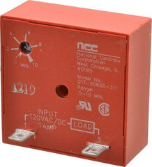 NCC - 2 Pin, Time Delay Relay - 1 at Resistive or Inductive Load Contact Amp, 120 VAC/VDC, On Board Trimpot - All Tool & Supply