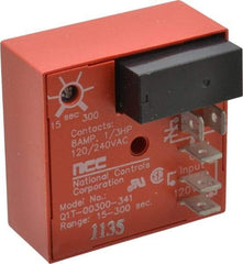 NCC - 5 Pin, SPDT Time Delay Relay - 8 at 250 VAC Resistive Load Contact Amp, 120 VAC, On Board Trimpot - All Tool & Supply