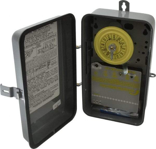 Intermatic - 24 hr Outdoor Analog Electromechanical Timer Switch - 1 to 12 On/Off, 125 VAC, 60 Hz, - All Tool & Supply