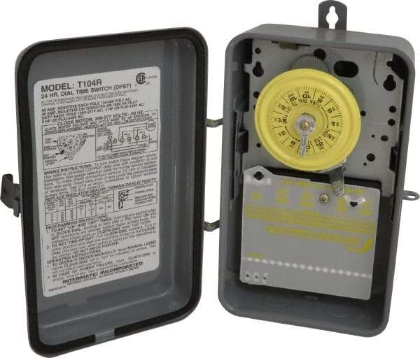 Intermatic - 24 hr Outdoor Analog Electromechanical Timer Switch - 1 to 12 On/Off, 208 to 277 VAC, 60 Hz, - All Tool & Supply