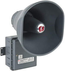 Federal Signal Corp - 15 Max Watt, Oval Aluminum Hazardous Location Horn and Speaker - 8-1/4 Inch Deep, Includes 25, 70 Volt Transformer - All Tool & Supply