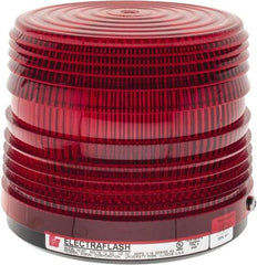 Federal Signal Corp - 12 VDC, 3R NEMA Rated, Strobe Tube, Red, Strobe Light - 80 Flashes per min, 5-1/2 Inch Diameter, 5-1/16 Inch High, IP66 Ingress Rating, Surface Mount - All Tool & Supply