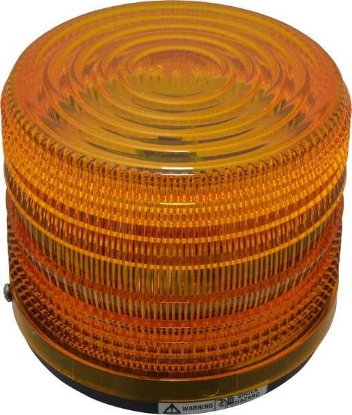 Federal Signal Corp - 12 VDC, 3R NEMA Rated, Strobe Tube, Amber, Strobe Light - 80 Flashes per min, 5-1/2 Inch Diameter, 5-1/16 Inch High, IP66 Ingress Rating, Surface Mount - All Tool & Supply