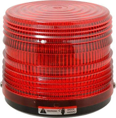 Federal Signal Corp - 24 VDC, 3R NEMA Rated, Strobe Tube, Red, Strobe Light - 80 Flashes per min, 5-1/2 Inch Diameter, 5-1/16 Inch High, IP66 Ingress Rating, Surface Mount - All Tool & Supply