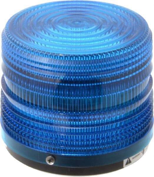 Federal Signal Corp - 24 VDC, 3R NEMA Rated, Strobe Tube, Blue, Strobe Light - 80 Flashes per min, 5-1/2 Inch Diameter, 5-1/16 Inch High, IP66 Ingress Rating, Surface Mount - All Tool & Supply