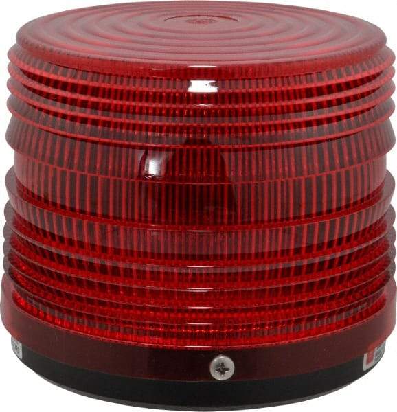 Federal Signal Corp - 120 VAC, 3R NEMA Rated, Strobe Tube, Red, Strobe Light - 80 Flashes per min, 1/2 Inch Pipe, 5-1/2 Inch Diameter, 5-1/4 Inch High, IP66 Ingress Rating, Pipe Mount - All Tool & Supply