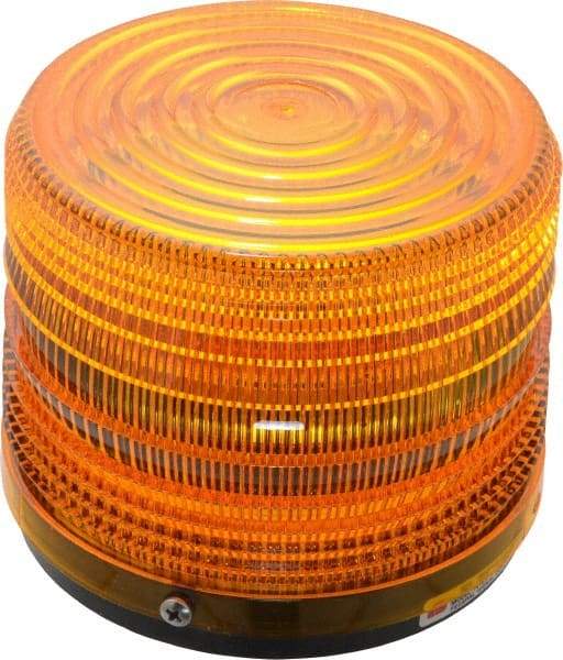 Federal Signal Corp - 120 VAC, 3R NEMA Rated, Strobe Tube, Amber, Strobe Light - 80 Flashes per min, 1/2 Inch Pipe, 5-1/2 Inch Diameter, 5-1/4 Inch High, IP66 Ingress Rating, Pipe Mount - All Tool & Supply