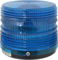 Federal Signal Corp - 120 VAC, 3R NEMA Rated, Strobe Tube, Blue, Strobe Light - 80 Flashes per min, 1/2 Inch Pipe, 5-1/2 Inch Diameter, 5-1/4 Inch High, IP66 Ingress Rating, Pipe Mount - All Tool & Supply