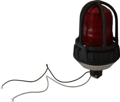 Federal Signal Corp - 120 VAC, 4X NEMA Rated, Strobe Tube, Red, Strobe Light - 80 Flashes per min, 3/4 Inch Pipe, 5-1/2 Inch Diameter, 9-1/4 Inch High, IP66 Ingress Rating, Pipe Mount - All Tool & Supply