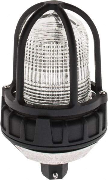 Federal Signal Corp - 120 VAC, 4X NEMA Rated, Strobe Tube, Clear, Strobe Light - 80 Flashes per min, 3/4 Inch Pipe, 5-1/2 Inch Diameter, 9-1/4 Inch High, IP66 Ingress Rating, Pipe Mount - All Tool & Supply