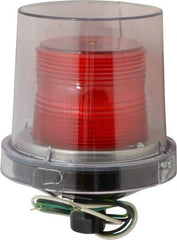 Federal Signal Corp - 120 VAC, 4X NEMA Rated, Strobe Tube, Red, Strobe Light - 80 Flashes per min, 1/2 Inch Pipe, 5-1/2 Inch Diameter, 7-1/4 Inch High, IP66 Ingress Rating, Pipe Mount - All Tool & Supply