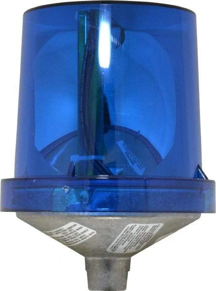 Federal Signal Corp - 4X NEMA Rated, 120 VAC, 0.22 Amp, 25 Watt, Rotating Beacon Incandescent Light - 1/2 Inch Mounted Size x Pipe Mounted, 7-1/4 Inch High, 5-1/2 Inch Diameter, 90 Flashes per min, Includes Lamp - All Tool & Supply