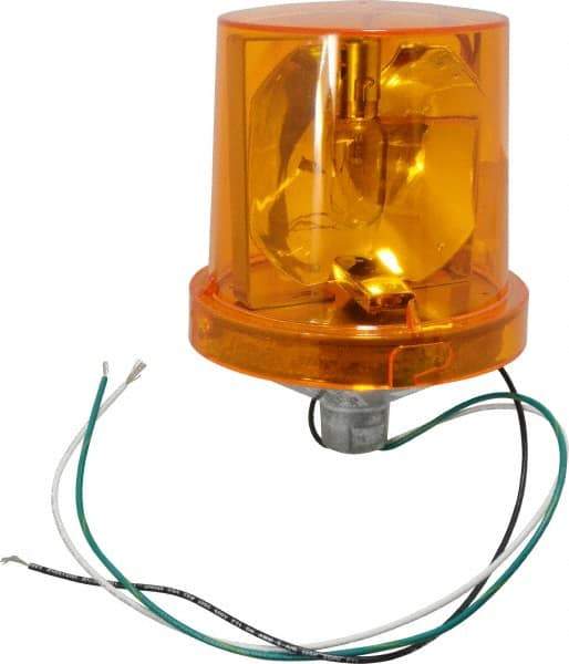 Federal Signal Corp - 4X NEMA Rated, 120 VAC, 0.22 Amp, 25 Watt, Rotating Beacon Incandescent Light - 1/2 Inch Mounted Size x Pipe Mounted, 7-1/4 Inch High, 5-1/2 Inch Diameter, 90 Flashes per min, Includes Lamp - All Tool & Supply