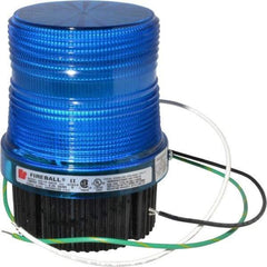 Federal Signal Corp - 120 VAC, 4X NEMA Rated, Strobe Tube, Blue, Single Flash Strobe Light - 90 Flashes per min, 1/2 Inch Pipe, 3-15/16 Inch Diameter, 5-1/4 Inch High, IP66 Ingress Rating, Pipe Mount, Surface Mount - All Tool & Supply