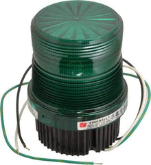 Federal Signal Corp - 120 VAC, 4X NEMA Rated, Strobe Tube, Green, Single Flash Strobe Light - 90 Flashes per min, 1/2 Inch Pipe, 3-15/16 Inch Diameter, 5-1/4 Inch High, IP66 Ingress Rating, Pipe Mount, Surface Mount - All Tool & Supply