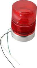 Federal Signal Corp - 120 VAC, 3R NEMA Rated, Strobe Tube, Red, Single Flash Strobe Light - 80 Flashes per min, 1/2 Inch Pipe, 5.7 Inch Diameter, 8-1/2 Inch High, IP45 Ingress Rating, Pipe Mount - All Tool & Supply