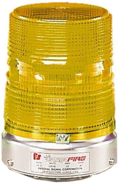 Federal Signal Corp - 120 VAC, 3R NEMA Rated, Strobe Tube, Amber, Double Flash Strobe Light - 80 Flashes per min, 1/2 Inch Pipe, 5-11/16 Inch Diameter, 8-1/2 Inch High, IP45 Ingress Rating, Pipe Mount - All Tool & Supply