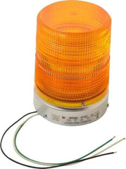 Federal Signal Corp - 120 VAC, 3R NEMA Rated, Strobe Tube, Amber, Single Flash Strobe Light - 80 Flashes per min, 1/2 Inch Pipe, 5.7 Inch Diameter, 8-1/2 Inch High, IP45 Ingress Rating, Pipe Mount - All Tool & Supply