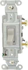 Hubbell Wiring Device-Kellems - 1 Pole, 120 to 277 VAC, 15 Amp, Commercial Grade, Toggle, Wall and Dimmer Light Switch - 4-1/16 Inch High - All Tool & Supply