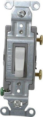 Hubbell Wiring Device-Kellems - 1 Pole, 120 to 277 VAC, 20 Amp, Commercial Grade, Toggle, Wall and Dimmer Light Switch - 4-1/16 Inch High - All Tool & Supply