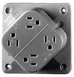 Hubbell Wiring Device-Kellems - Brown Adapter Plate - For Use With 1-and 2-Gang Device Boxes - All Tool & Supply