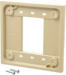 Hubbell Wiring Device-Kellems - Ivory Adapter Plate - For Use With 1-and 2-Gang Device Boxes - All Tool & Supply