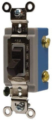 Hubbell Wiring Device-Kellems - 3 Pole, 120 to 277 VAC, 30 Amp, Industrial Grade, Toggle, Wall and Dimmer Light Switch - 1-5/16 Inch Wide x 4-1/16 Inch High - All Tool & Supply