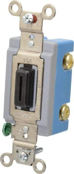 Hubbell Wiring Device-Kellems - 1 Pole, 120 to 277 VAC, 15 Amp, Industrial Grade, Key Lock, Wall and Dimmer Light Switch - 1-5/16 Inch Wide x 4-1/16 Inch High - All Tool & Supply