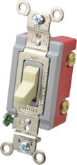 Hubbell Wiring Device-Kellems - 1 Pole, 120 to 277 VAC, 20 Amp, Industrial Grade, Toggle, Wall and Dimmer Light Switch - 1-5/16 Inch Wide x 4-1/16 Inch High - All Tool & Supply