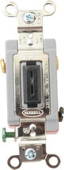 Hubbell Wiring Device-Kellems - 3 Pole, 120 to 277 VAC, 20 Amp, Industrial Grade, Key Lock, Wall and Dimmer Light Switch - 1-5/16 Inch Wide x 4-1/16 Inch High - All Tool & Supply