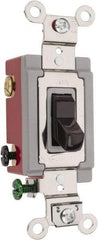 Hubbell Wiring Device-Kellems - 4 Pole, 120 to 277 VAC, 20 Amp, Industrial Grade, Toggle, Wall and Dimmer Light Switch - 1-5/16 Inch Wide x 4-1/16 Inch High - All Tool & Supply