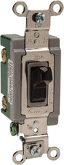 Hubbell Wiring Device-Kellems - 2 Pole, 120 to 277 VAC, 30 Amp, Industrial Grade, Toggle, Wall and Dimmer Light Switch - 1-5/16 Inch Wide x 4-1/16 Inch High - All Tool & Supply