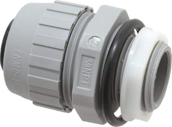 Hubbell Wiring Device-Kellems - 3/4" Trade, Thermoplastic Push In Straight Liquidtight Conduit Connector - Noninsulated - All Tool & Supply